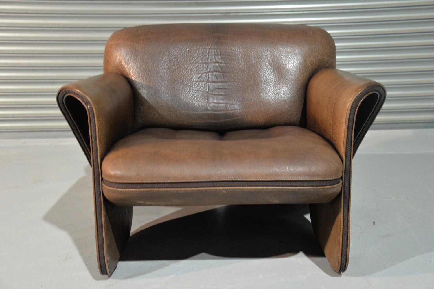 Leather Vintage De Sede 'DS 125' Armchair Designed by Gerd Lange, Switzerland 1978