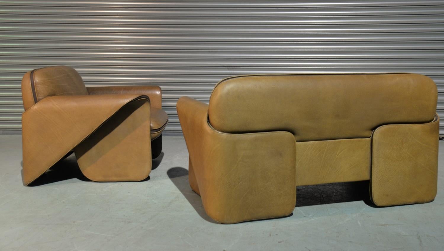 Vintage Swiss De Sede 'DS 125' Sofa and Armchair Designed by Gerd Lange, 1978 3