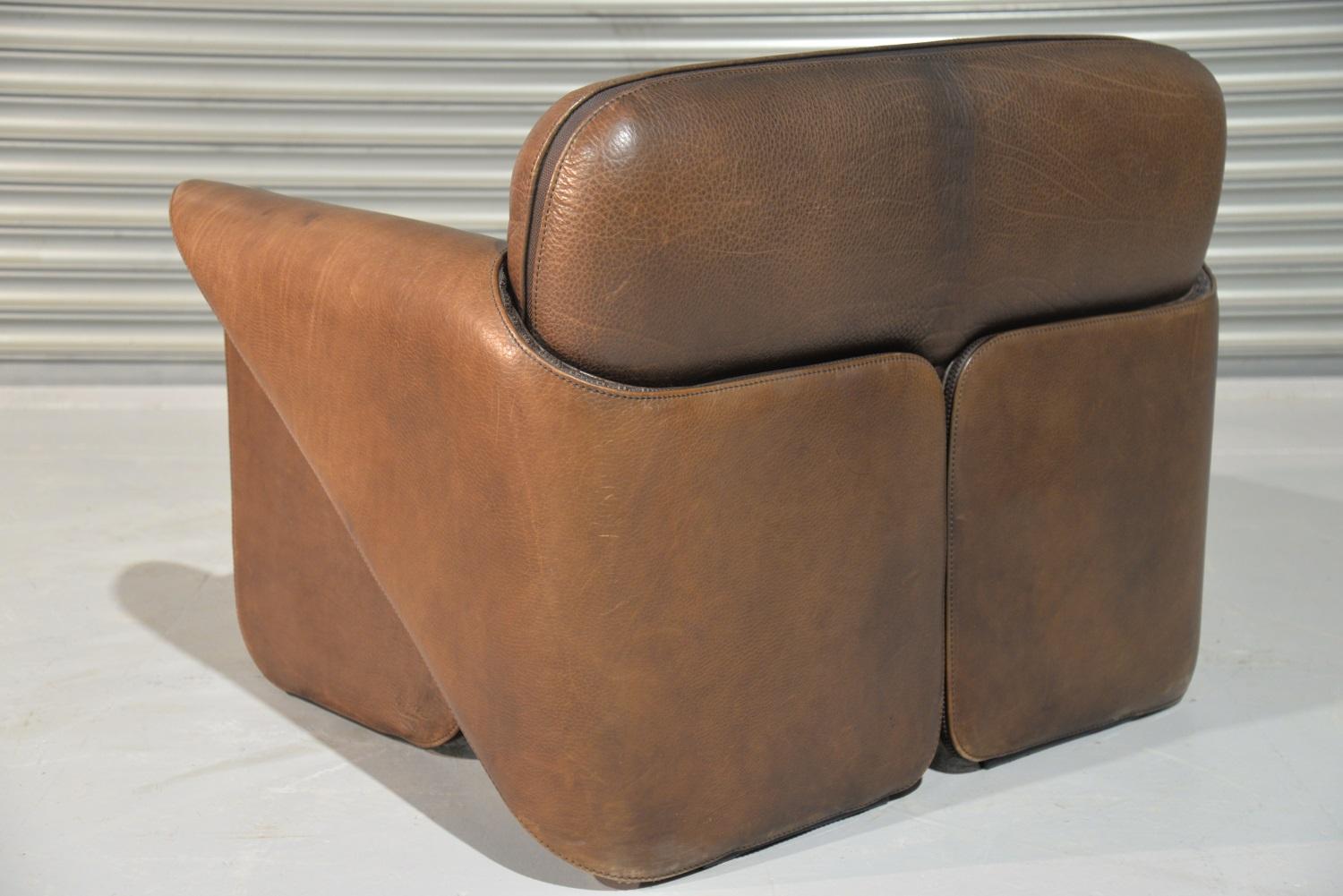 Leather Vintage De Sede 'DS 125' Sofa and Armchair by Gerd Lange, Switzerland 1978