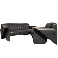 Vintage De Sede DS 125 Sofa and Armchair Design by Gerd Lange, Switzerland 1978