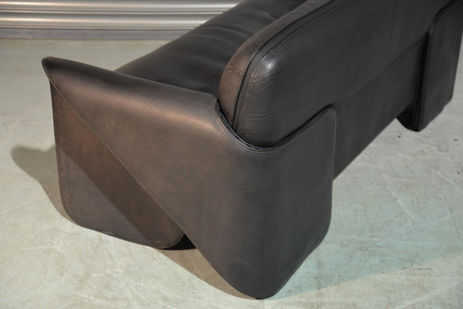 Mid-Century Modern Vintage de Sede 'DS 125' Leather Sofa Designed by Gerd Lange, Switzerland 1978