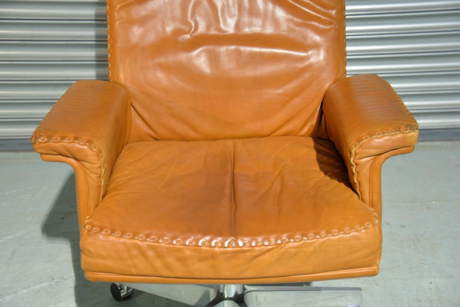 Vintage De Sede DS 35 Executive Swivel Armchair on Castors, Switzerland 1960s 5