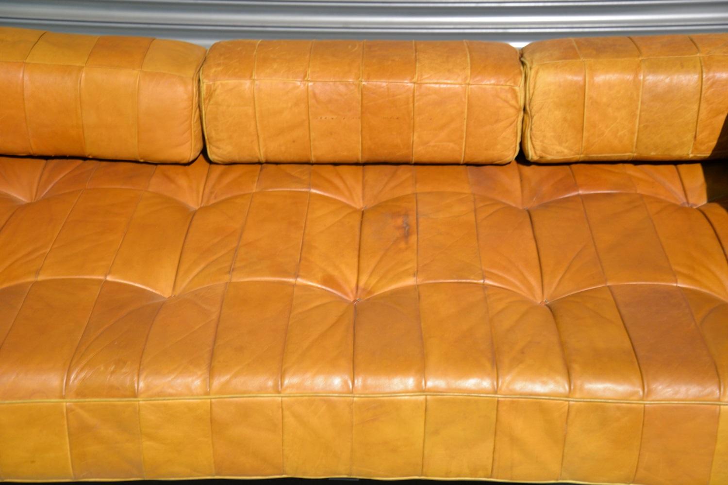 Vintage De Sede Ds 80 Patchwork Leather Daybed, Switzerland 1960s For Sale 10
