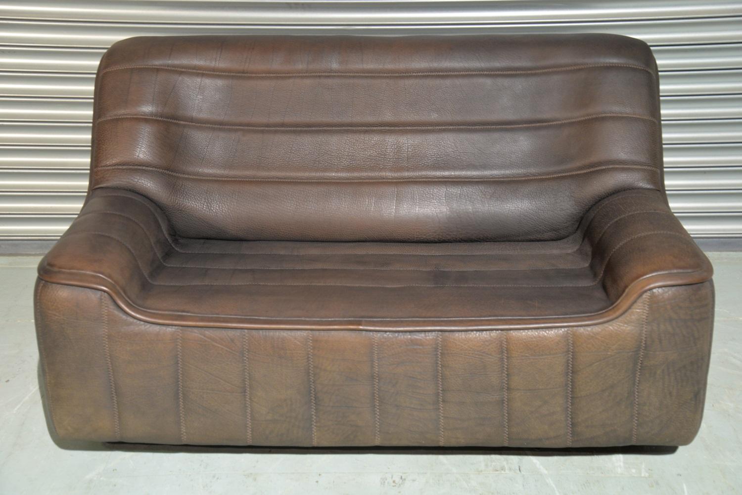 Mid-Century Modern Vintage De Sede DS 84 Leather Sofa, Switzerland 1970s