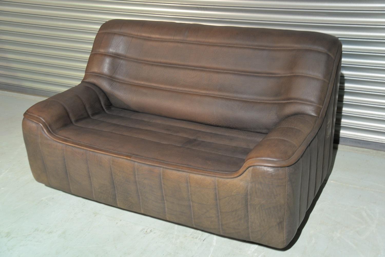 Vintage De Sede DS 84 Leather Sofa, Switzerland 1970s In Good Condition In Fen Drayton, Cambridgeshire