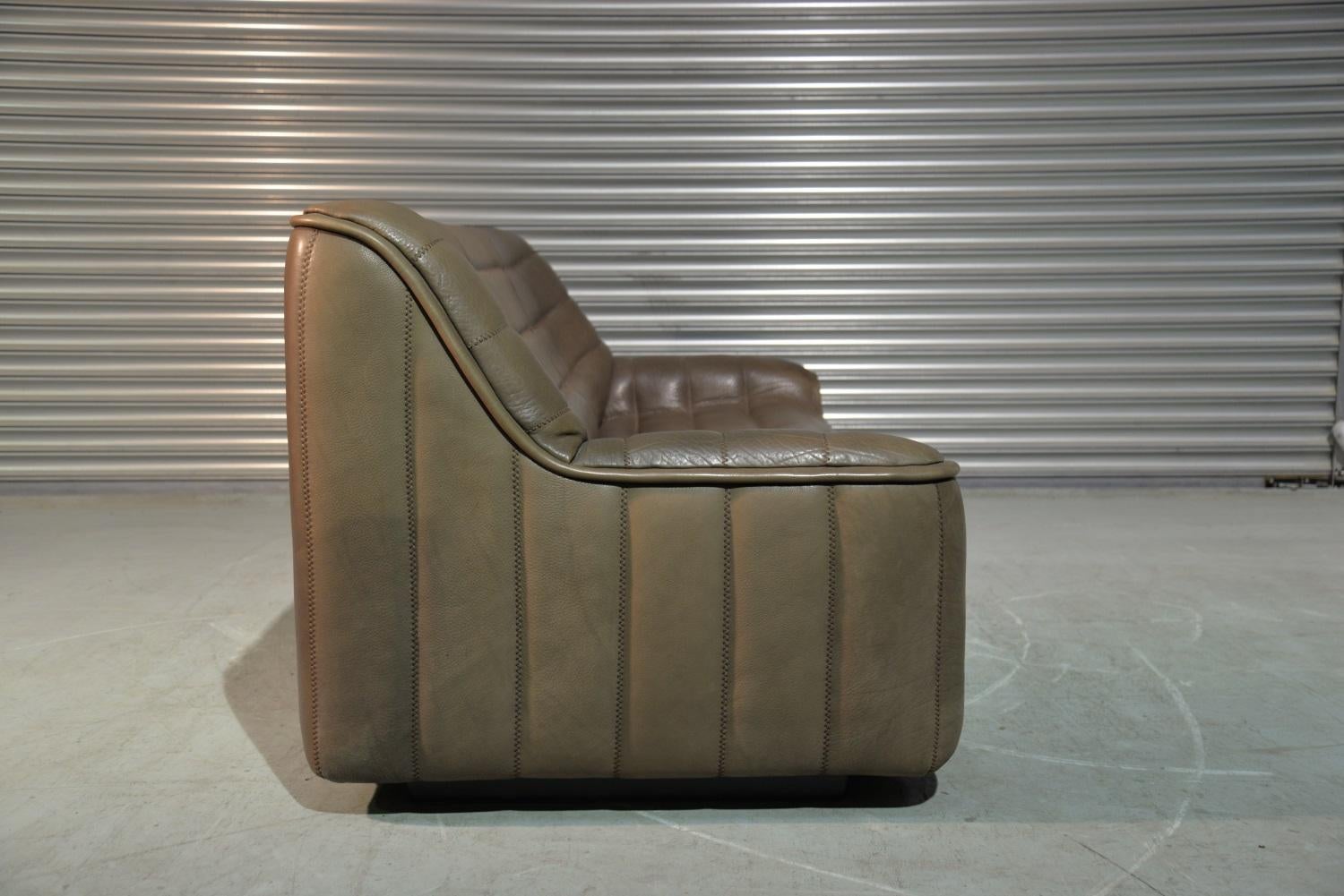 Vintage Swiss De Sede DS 84 leather sofa and armchair, Switzerland 1970s For Sale 3
