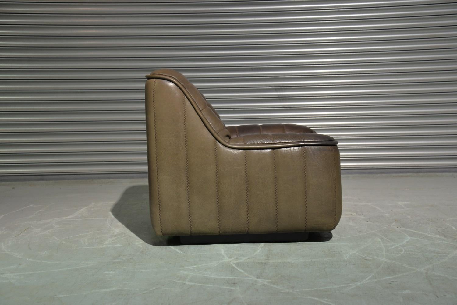 Vintage Swiss De Sede Ds 84 Leather Sofa and Armchair, Switzerland, 1970s For Sale 8