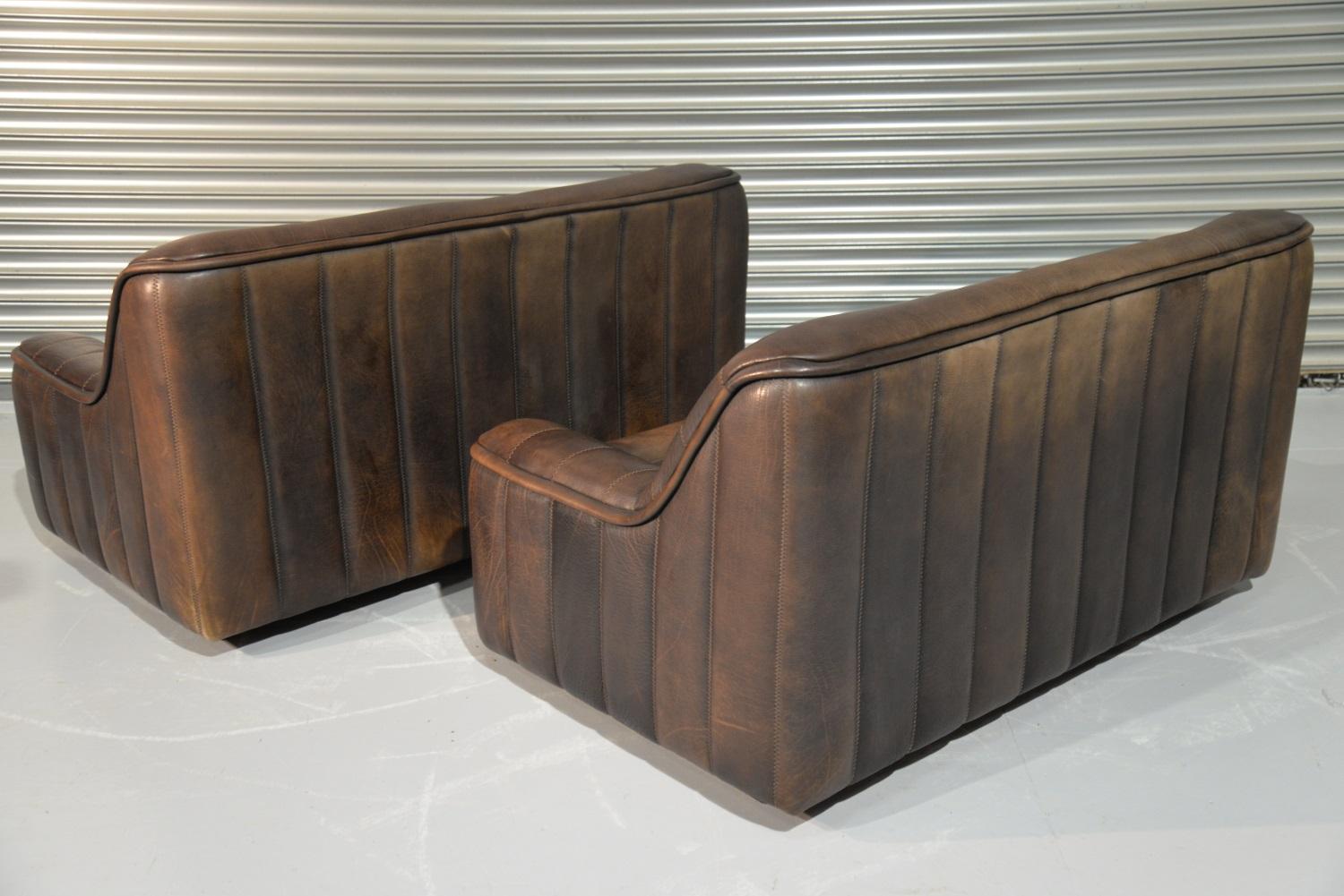 Swiss Vintage De Sede DS 84 Leather Sofas, Switzerland 1970s For Sale