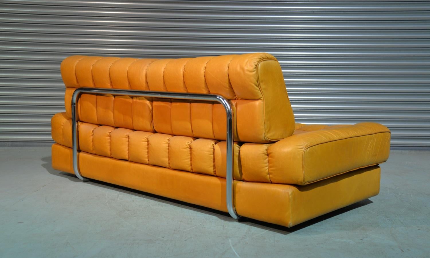 Mid-Century Modern Vintage De Sede DS 85 Leather Daybed and Sofa / Loveseat, Switzerland 1960s For Sale