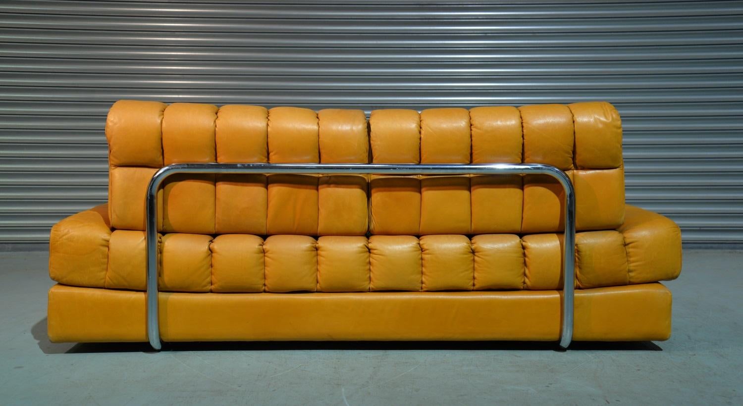 Swiss Vintage De Sede DS 85 Leather Daybed and Sofa / Loveseat, Switzerland 1960s For Sale