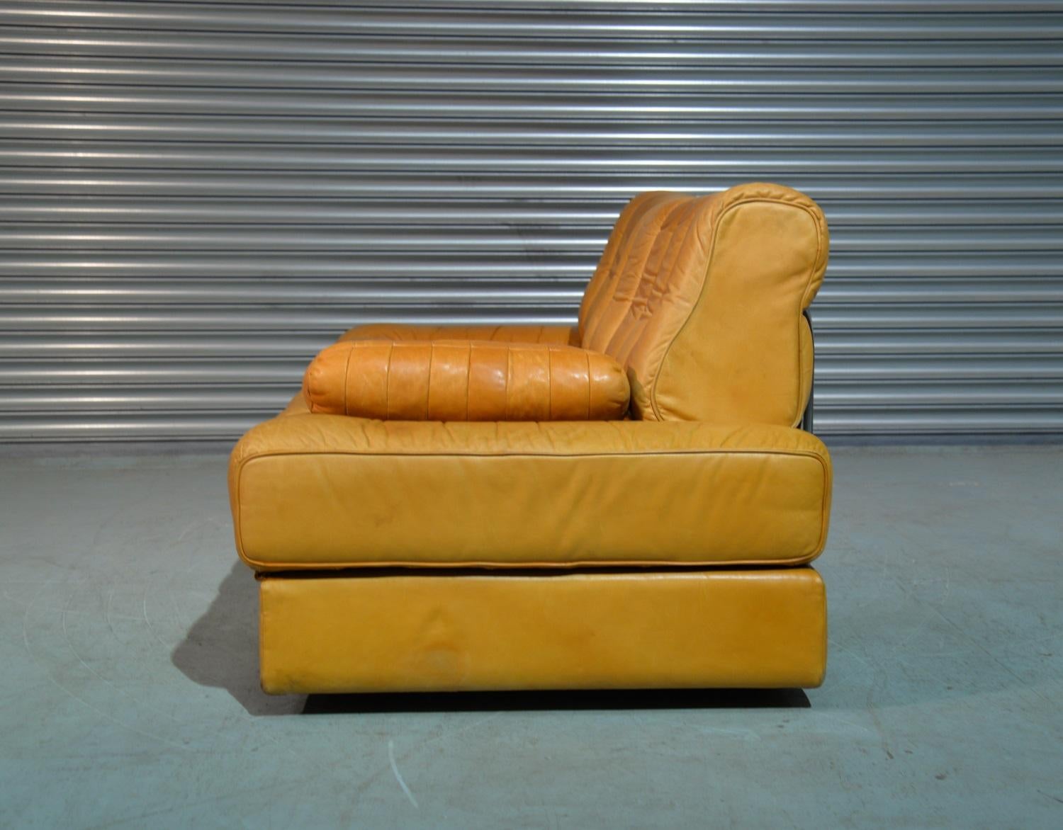 Mid-20th Century Vintage De Sede DS 85 Leather Daybed and Sofa / Loveseat, Switzerland 1960s For Sale