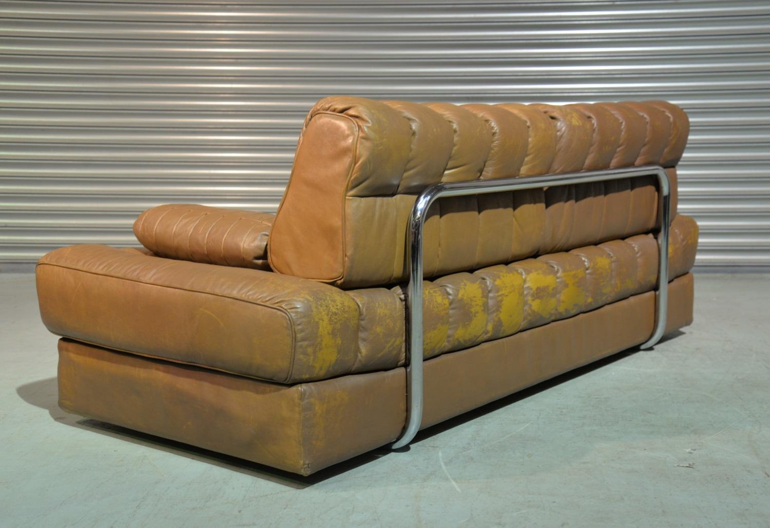 Mid-20th Century Vintage de Sede DS 85 Leather Sofa, Daybed and Loveseat, Switzerland 1960s For Sale