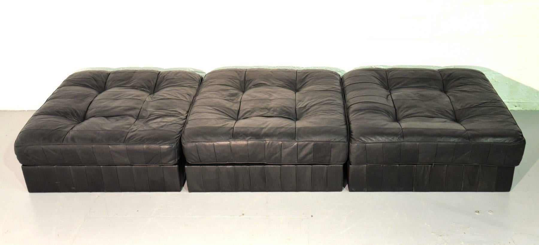 Vintage De Sede Ds 88 Patchwork Leather Sofa and Daybed, Switzerland 1960s 2