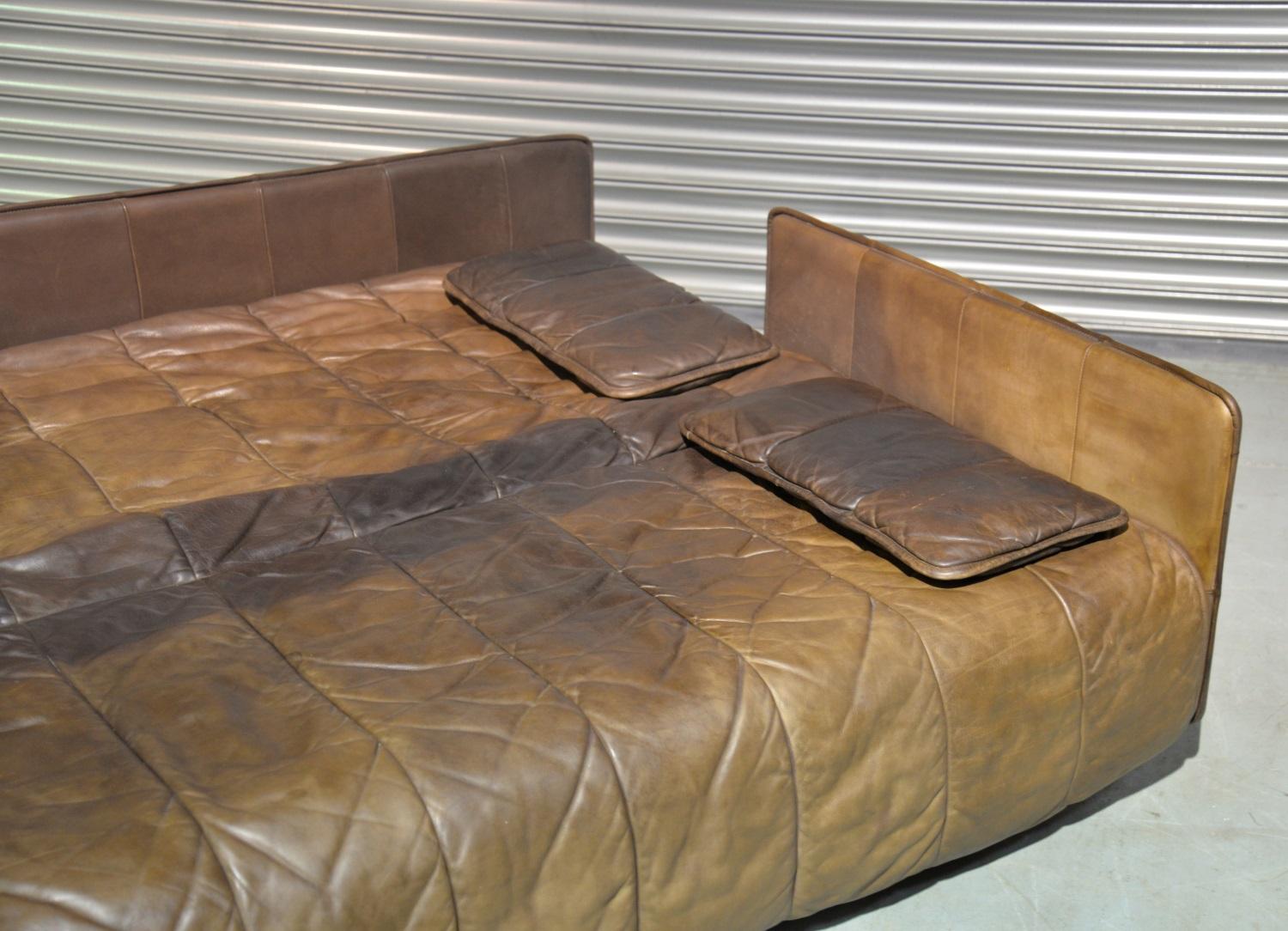 Vintage De Sede Patchwork Leather Sofa / Daybed, Switzerland 1970s im Angebot 6