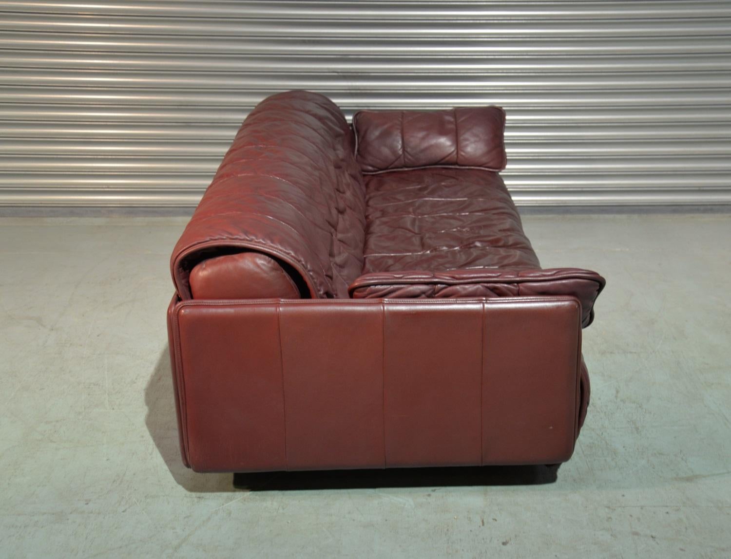 Swiss Vintage De Sede Patchwork Leather Sofa / Daybed, Switzerland 1970`s For Sale