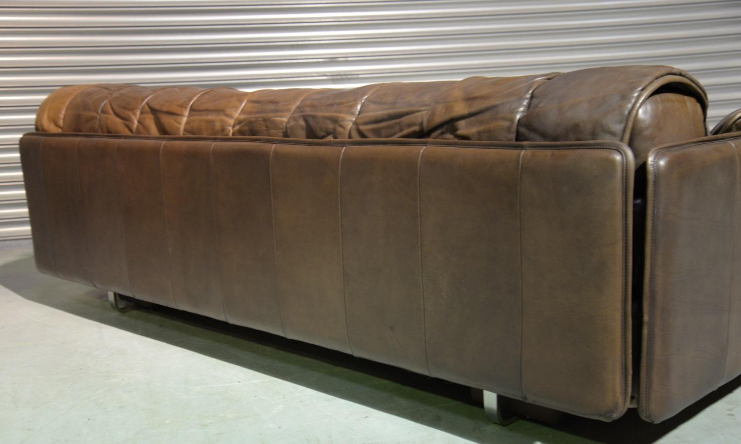 Vintage De Sede Patchwork Leather Sofa / Daybed, Switzerland 1970s (Ende des 20. Jahrhunderts) im Angebot