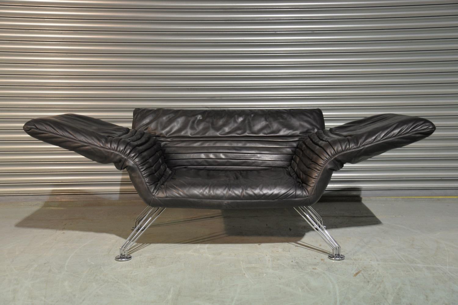 Leather Vintage De Sede Sofa or Chaise Longue by Winfried Totzek, Switzerland 1988