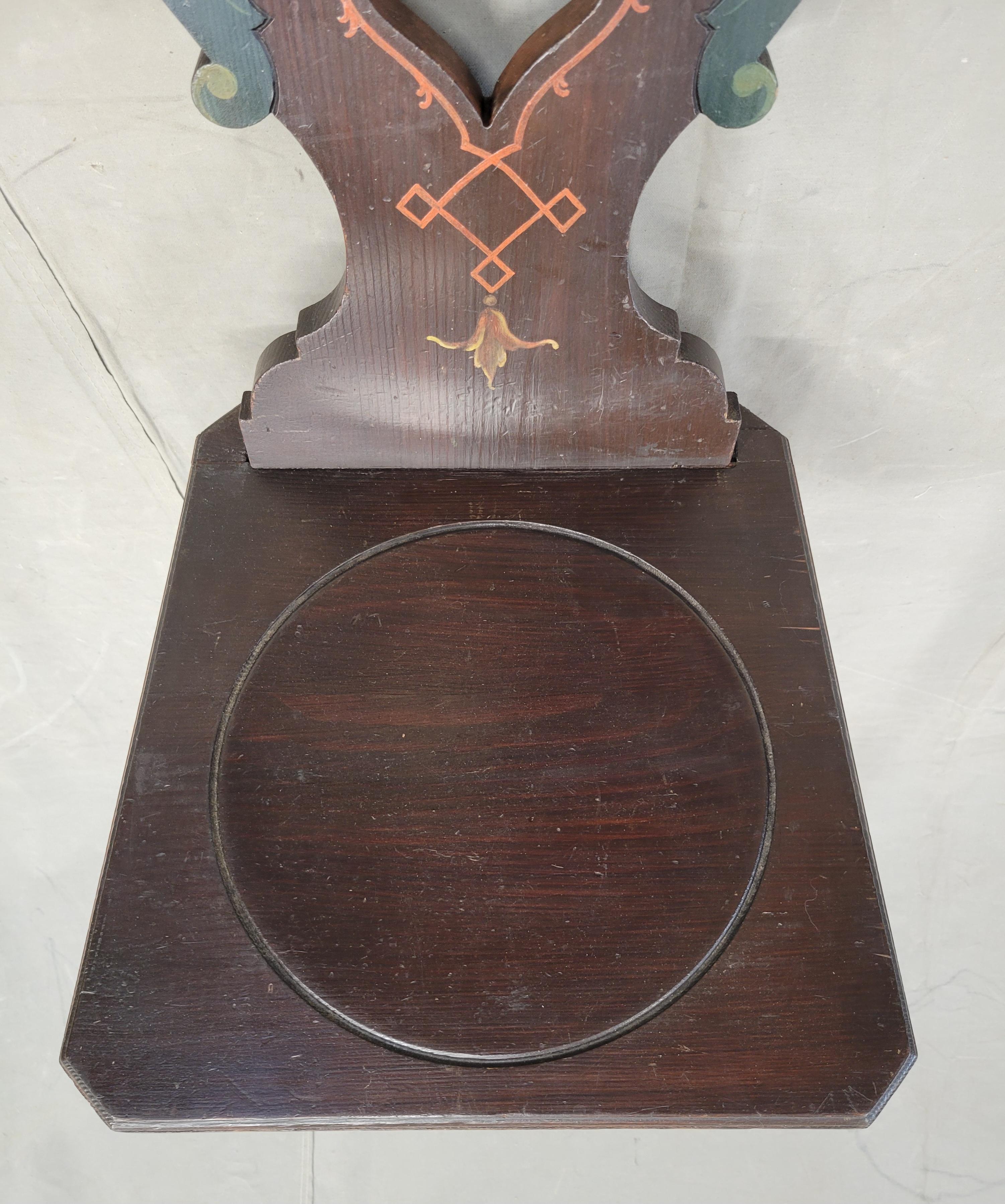Vintage Swiss/German Carved and Painted Board Chair In Good Condition For Sale In Centennial, CO