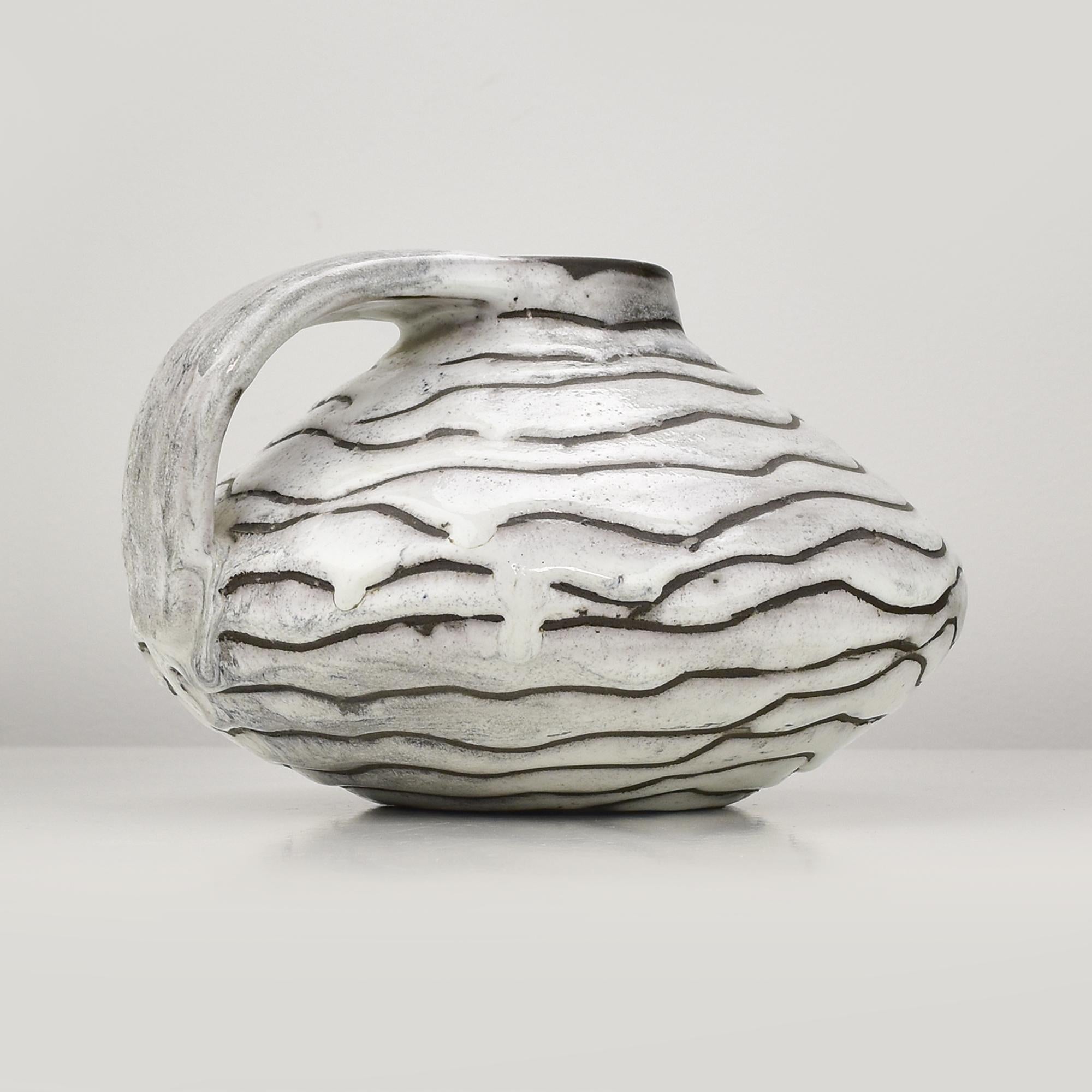Mid-Century moderno Vaso d'epoca svizzero Gustav Sporri Studio Pottery per Ziegler Schaffhausen in vendita