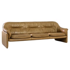Vintage Swiss Leather Sofa by De Sede