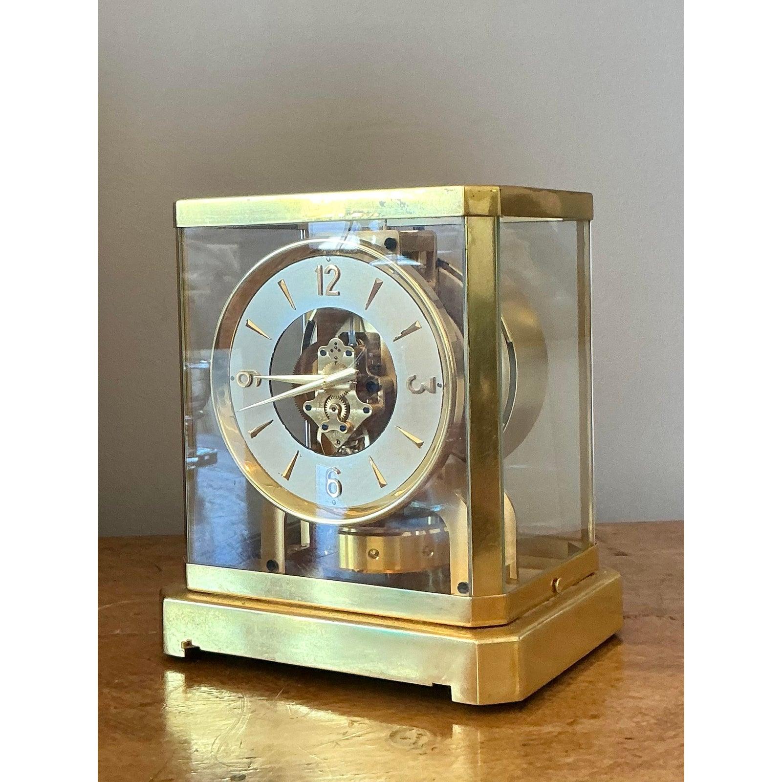 Ottone Orologio svizzero d'epoca in ottone LeCoultere in vendita