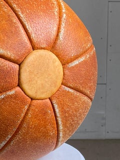 Vintage Swiss Mid Century Leather Medicine Ball (No.2)