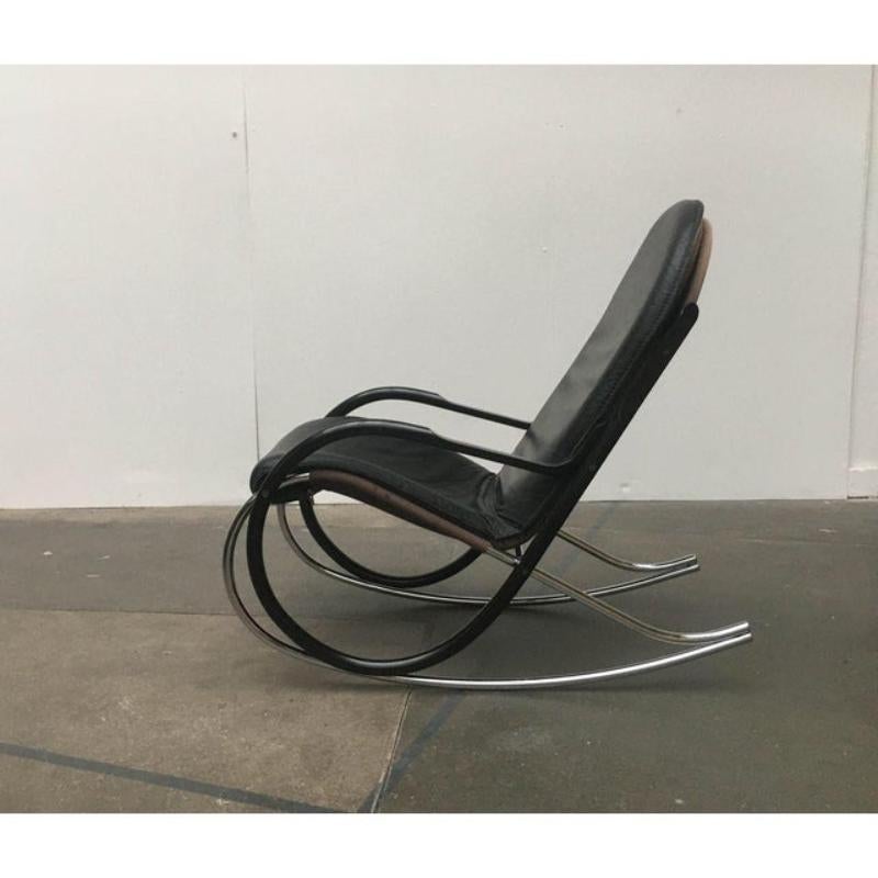 Schweizer Nonna Schaukelstuhl von Paul Tuttle für Strässle, 1970er Jahre im Angebot 4