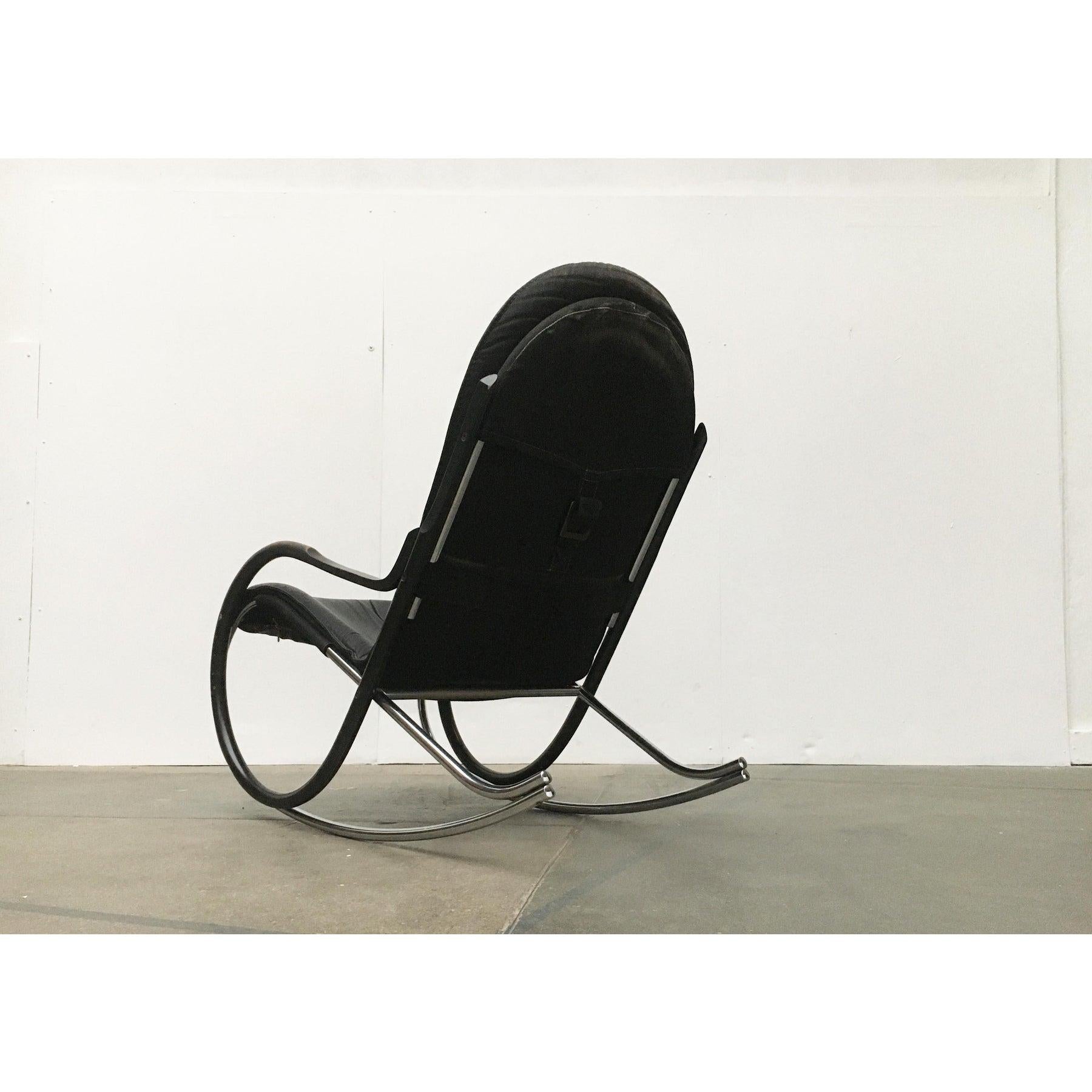 Schweizer Nonna Schaukelstuhl von Paul Tuttle für Strässle, 1970er Jahre im Zustand „Gut“ im Angebot in Hamburg, DE