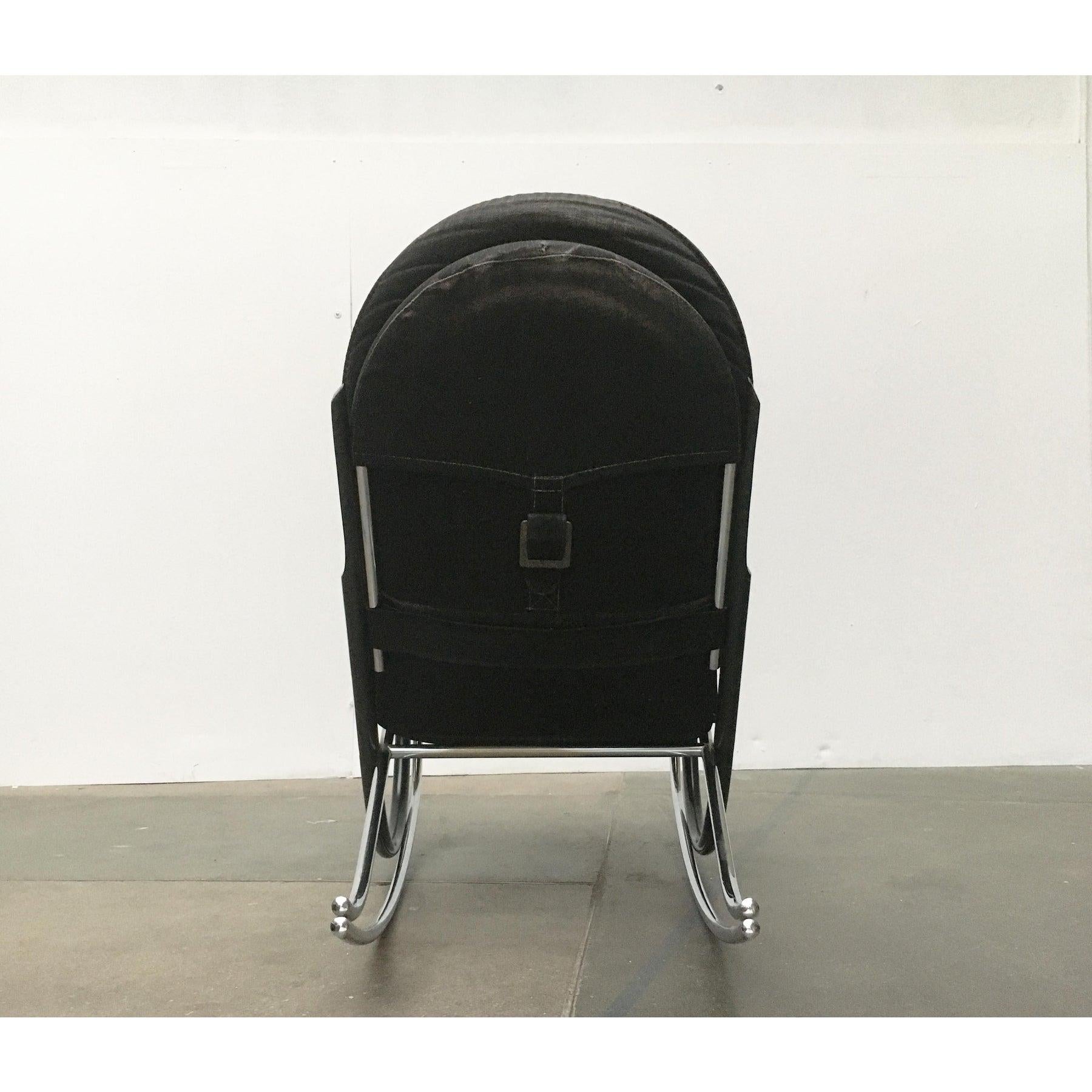 Schweizer Nonna Schaukelstuhl von Paul Tuttle für Strässle, 1970er Jahre (20. Jahrhundert) im Angebot