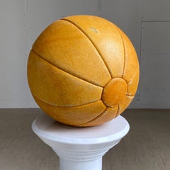 Vintage Swiss Patinated Leather Medicine Ball