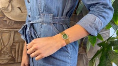 Schweizer Piaget Diamant-Jade-Smaragd-Armbanduhr aus 18 Karat Gold