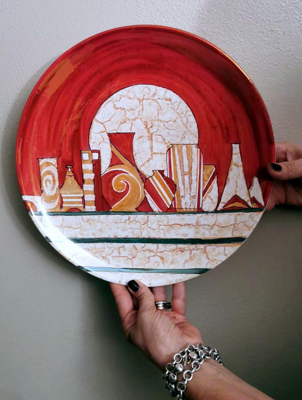 Assiette suisse vintage unique par «osta Ceramiche d'Arte » en vente 11