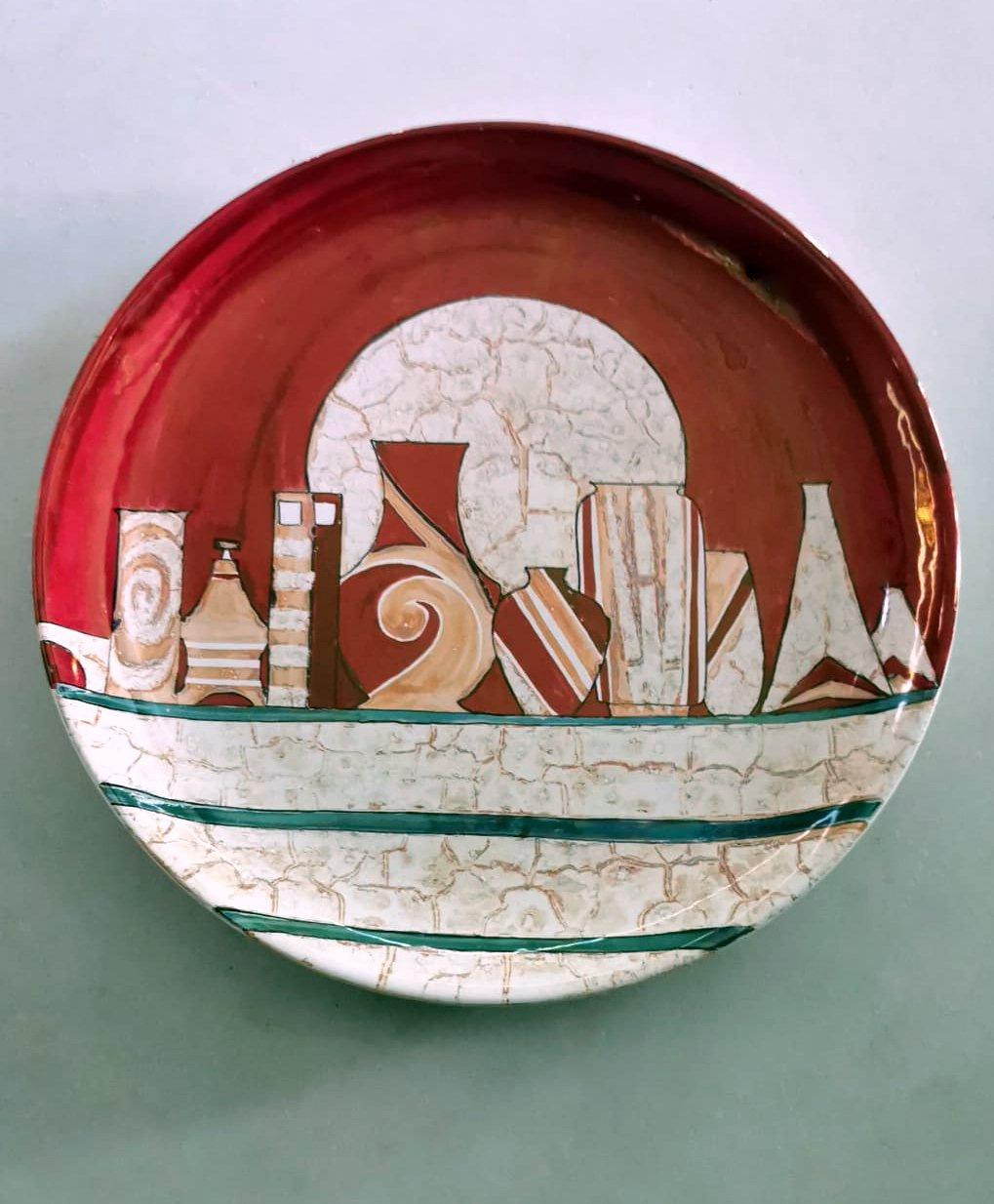 Mid-Century Modern Vintage Swiss Plate Unique Piece by 