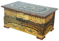 Vintage Swiss Reuge Italian Marquetry Music Jewelry Box Dancing Ballerina