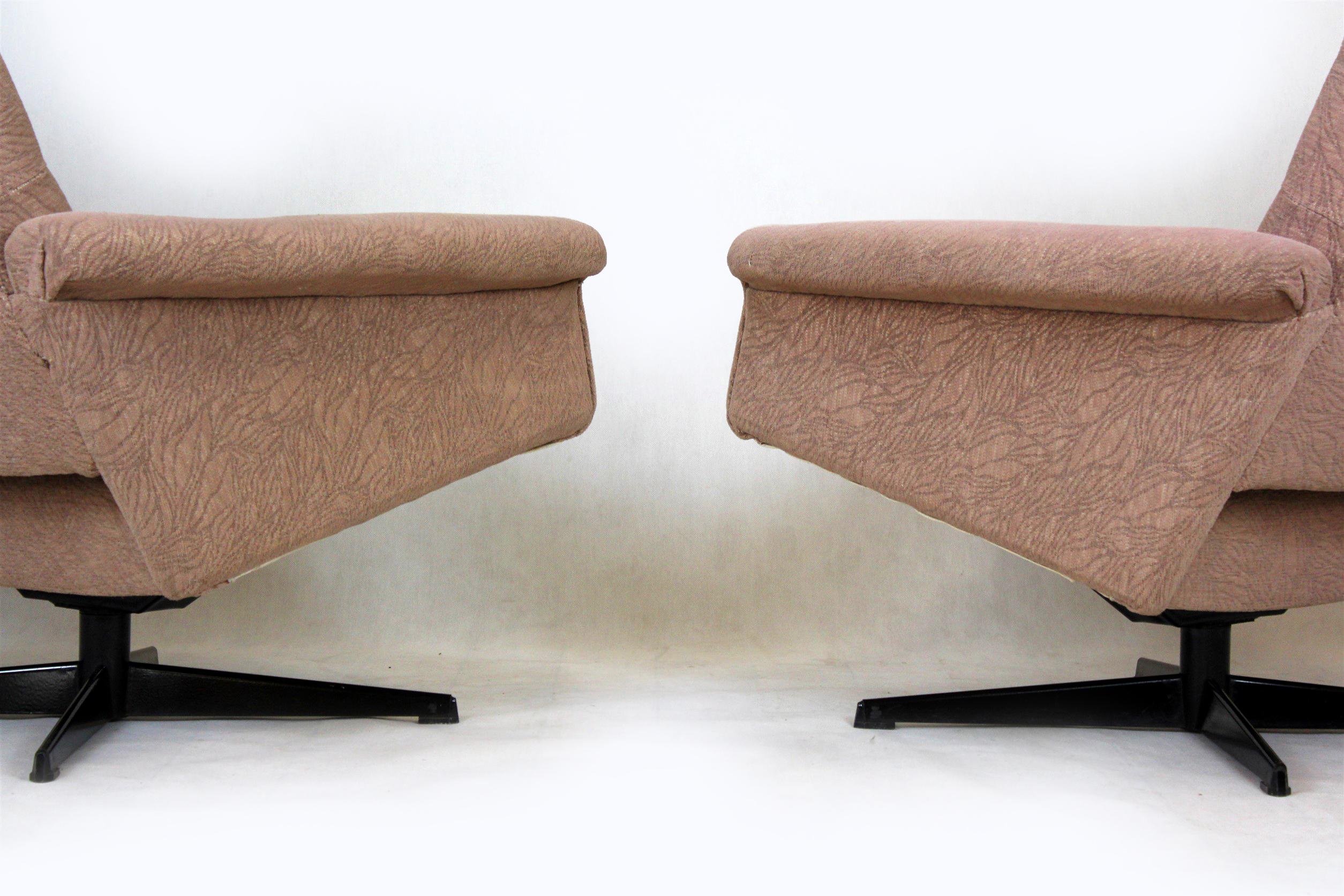 Vintage Swivel Club Armchairs, 1970s, Set of 2 For Sale 7