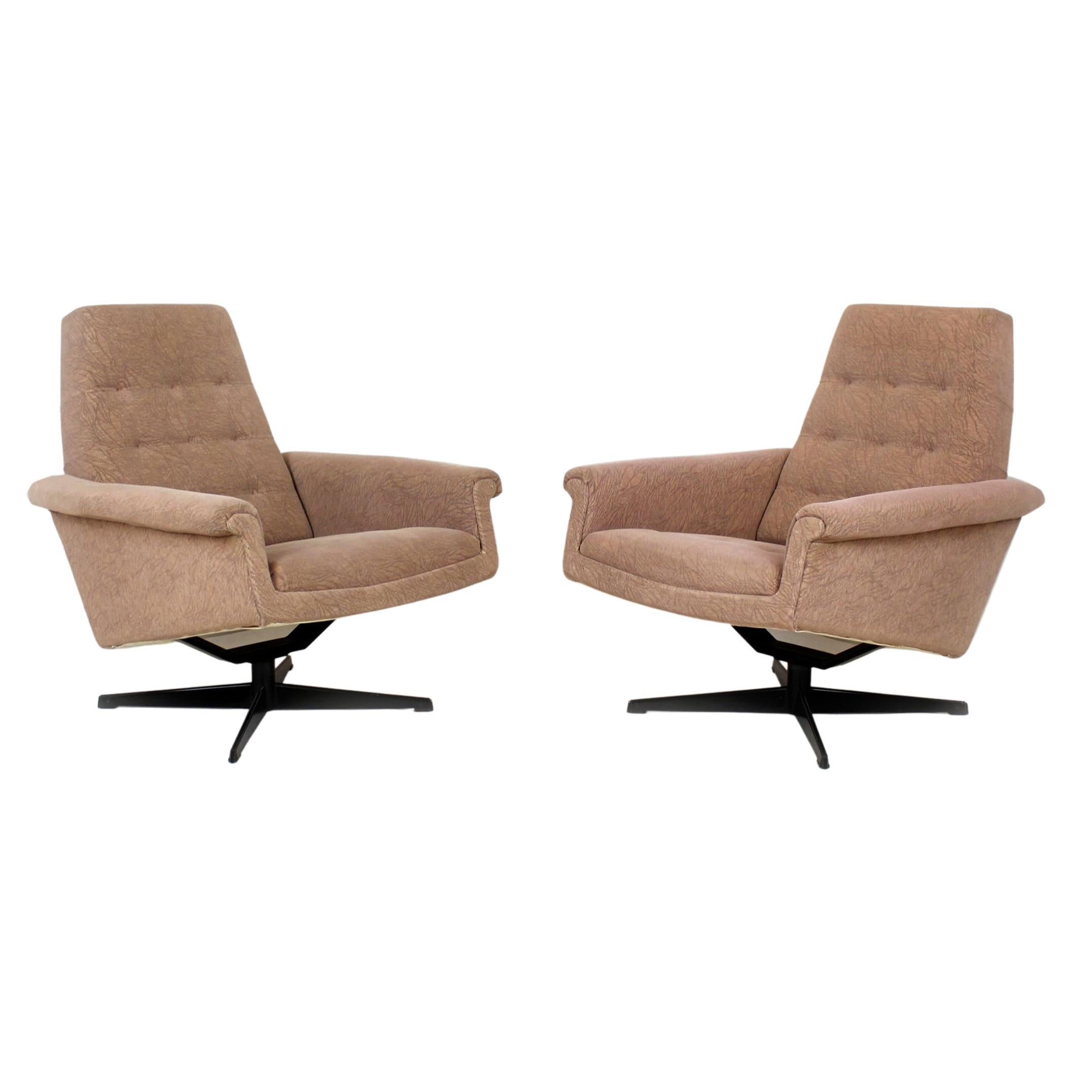 Vintage Swivel Club Armchairs, 1970s, Set of 2 For Sale