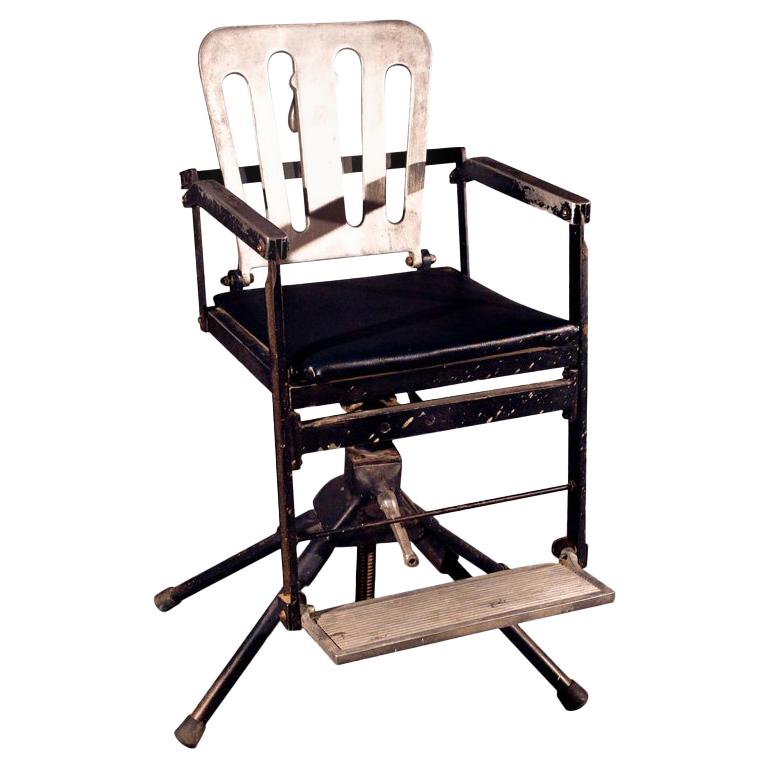 Vintage Swivel Dental Chair - commercial design project For Sale