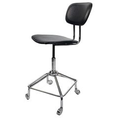 Vintage Swivel German Chair in Black, 1960s