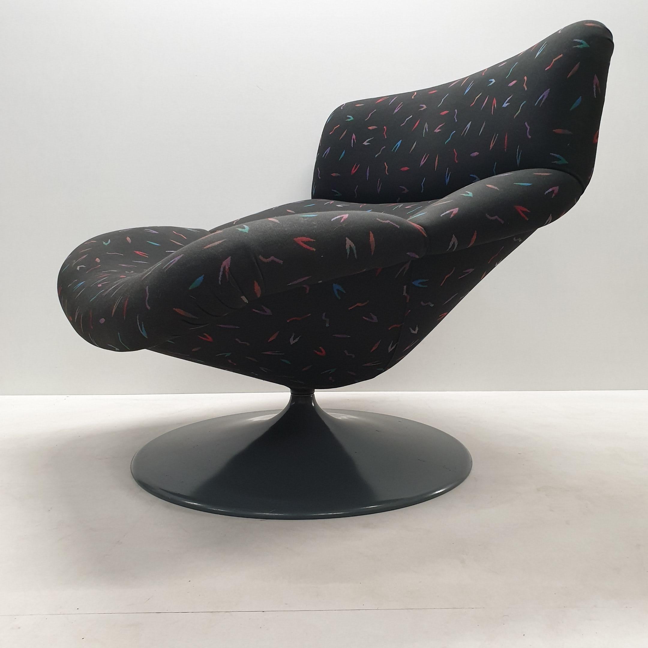 Vintage Swivel Lounge Chair F518 by Geoffrey Harcourt for Artifort, 1979 In Good Condition For Sale In Valkenswaard, NL