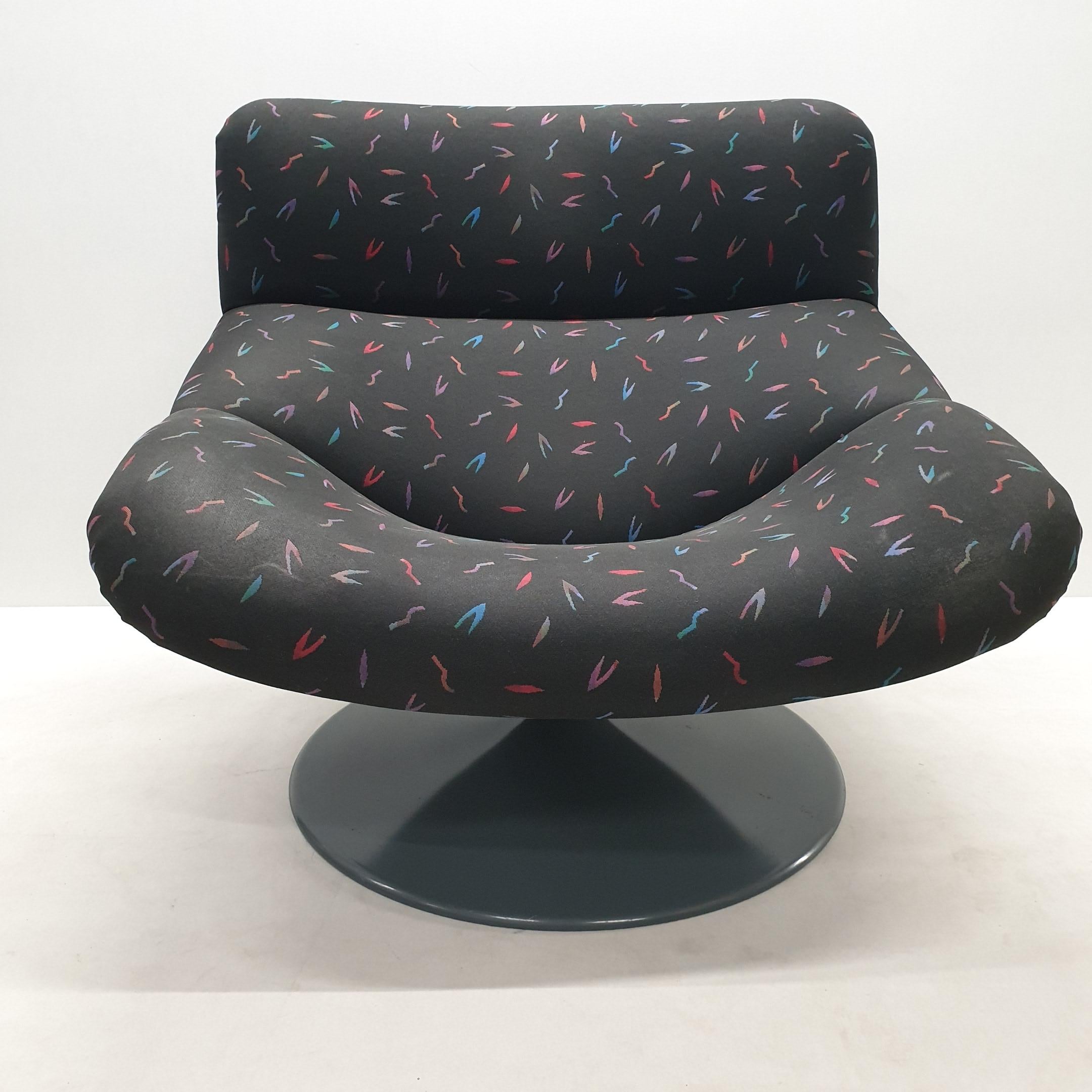 Vintage Swivel Lounge Chair F518 by Geoffrey Harcourt for Artifort, 1979 For Sale 1