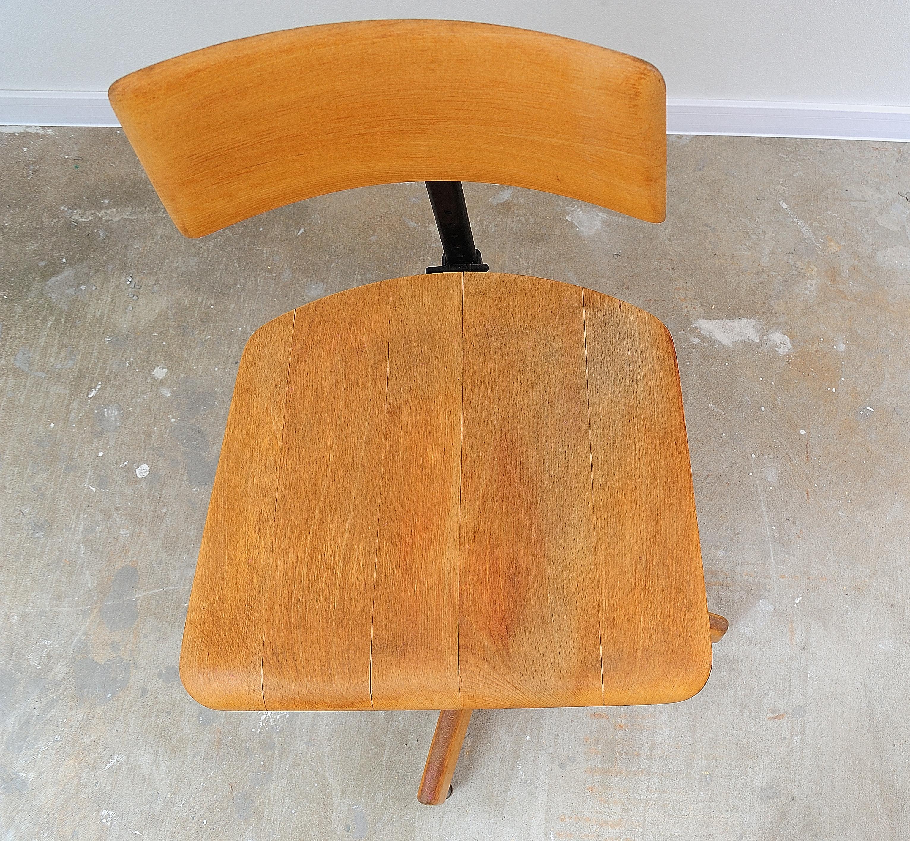 Chaise de bureau vintage pivotante Kovona, Tchécoslovaquie, années 1970 en vente 2