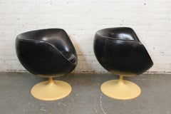 Sedie girevoli a baccello vintage di Joe Colombo per Lusch Erzeugnis Germania