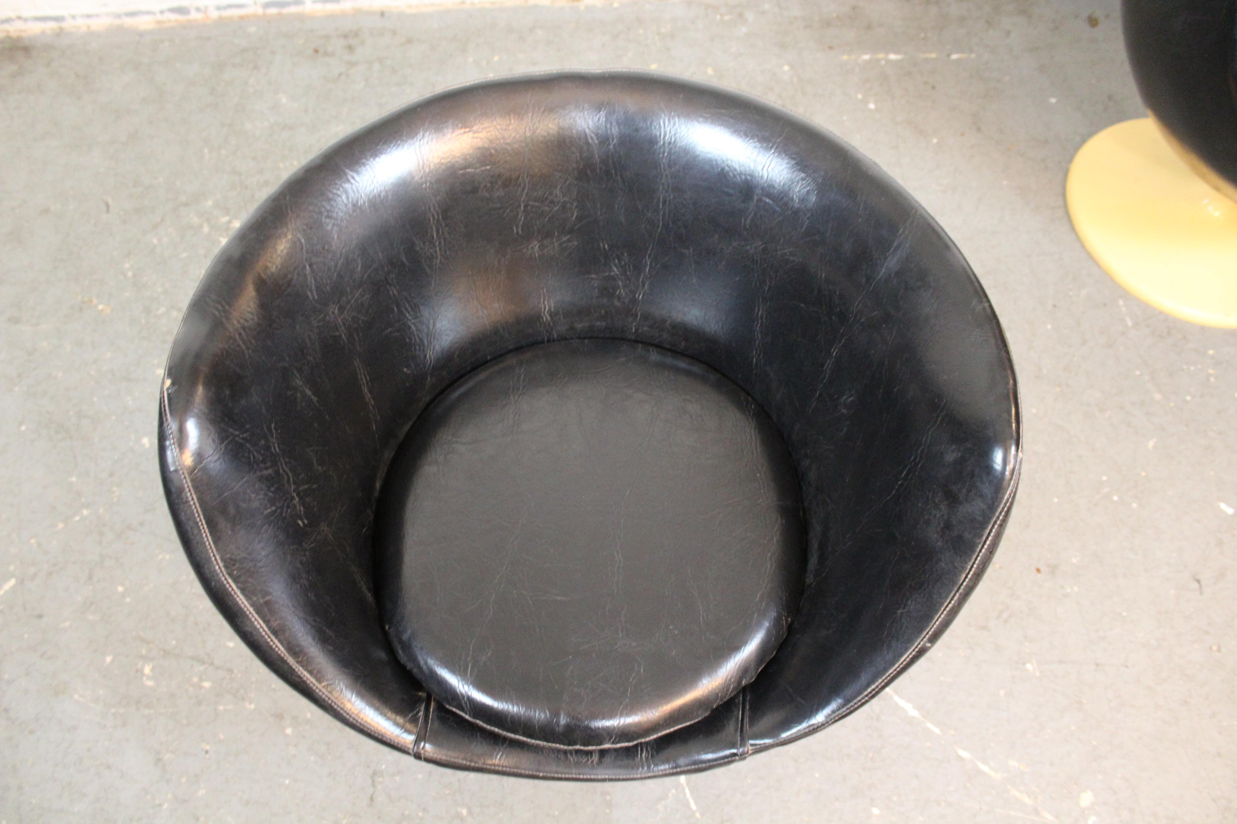 Vintage Swivel Pod Chairs by Joe Colombo for Lusch Erzeugnis Germany For Sale 2