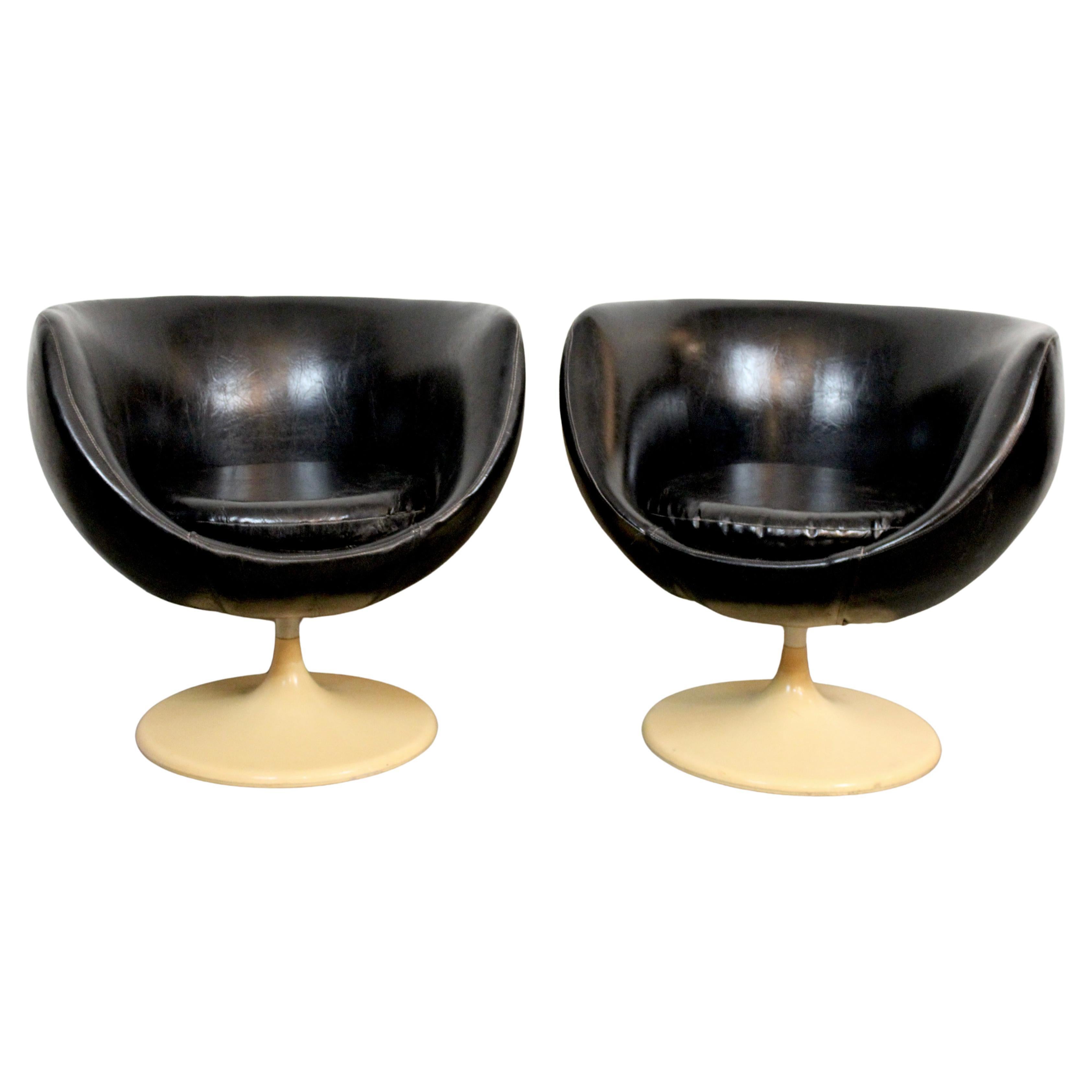 Vintage Swivel Pod Chairs by Joe Colombo for Lusch Erzeugnis Germany
