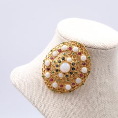 Vintage Swoboda Opal Gemstones Brooch 1960's