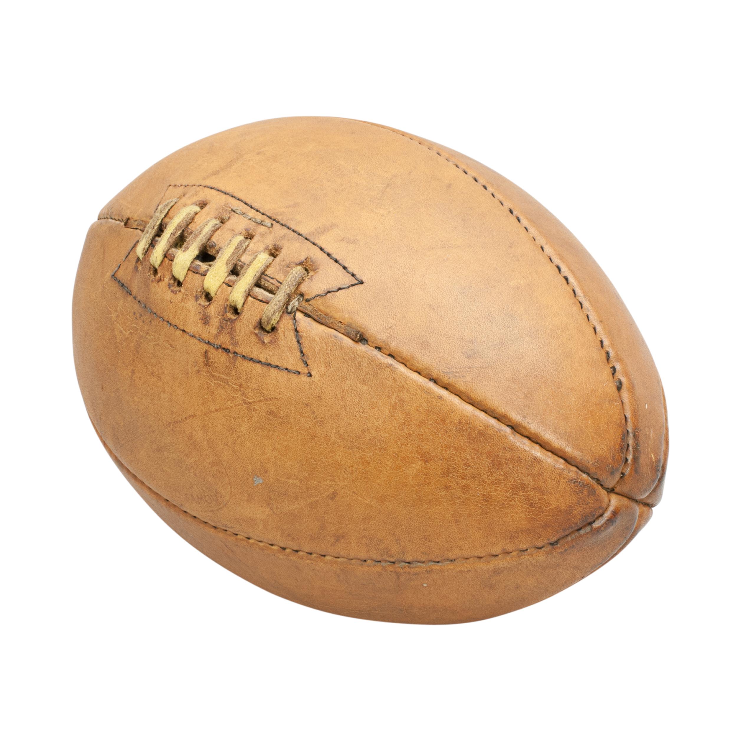 Vintage Sykes Rugby Ball, Perfection in Leather