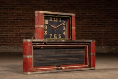 Vintage "Synchron" Neon Ad Clock with Uranium Glass Neon Tube