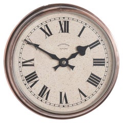 Vintage Synchronome Electric Copper Cased Railway Waiting Room Wall Clock