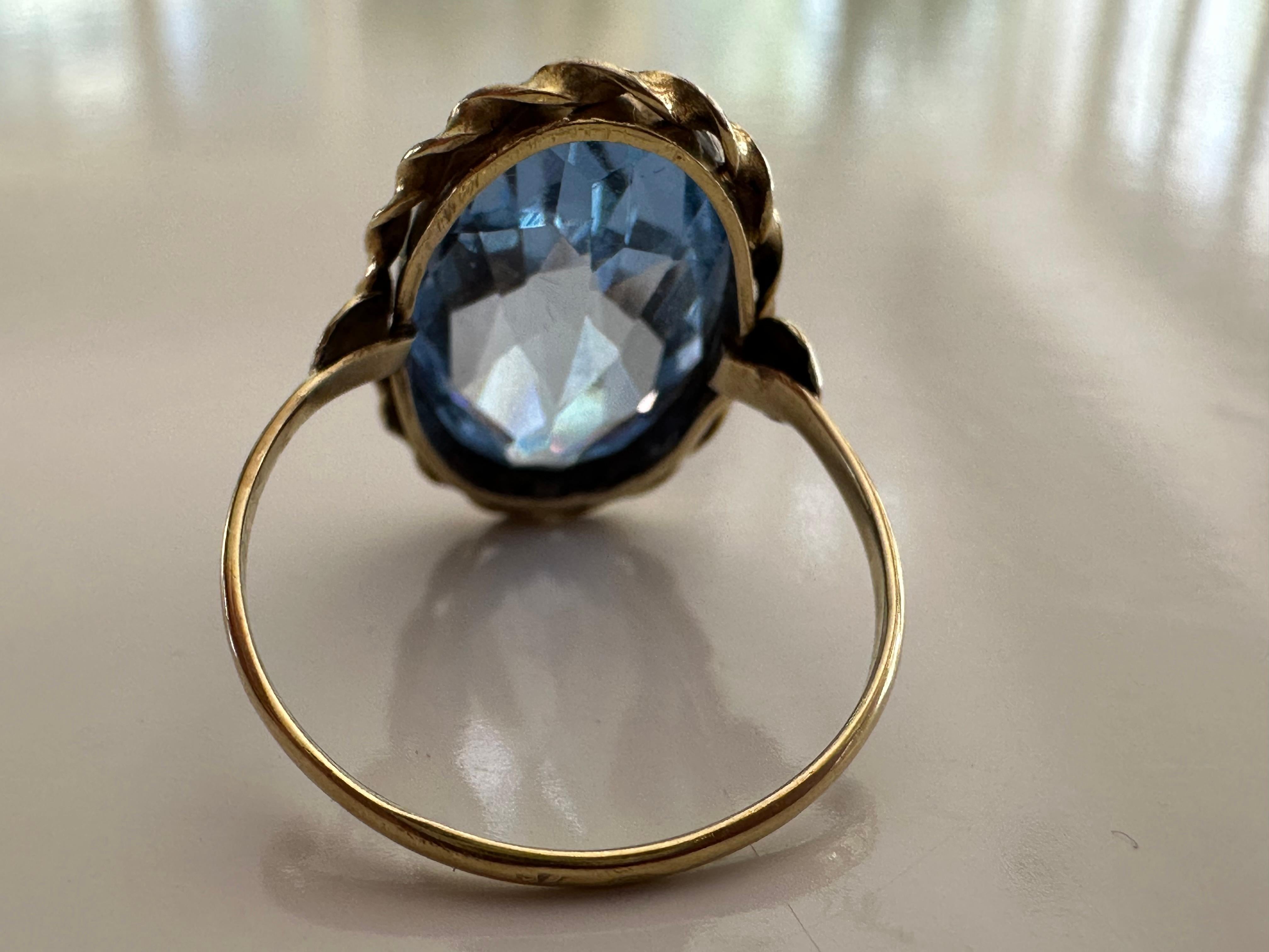 vintage blue spinel ring