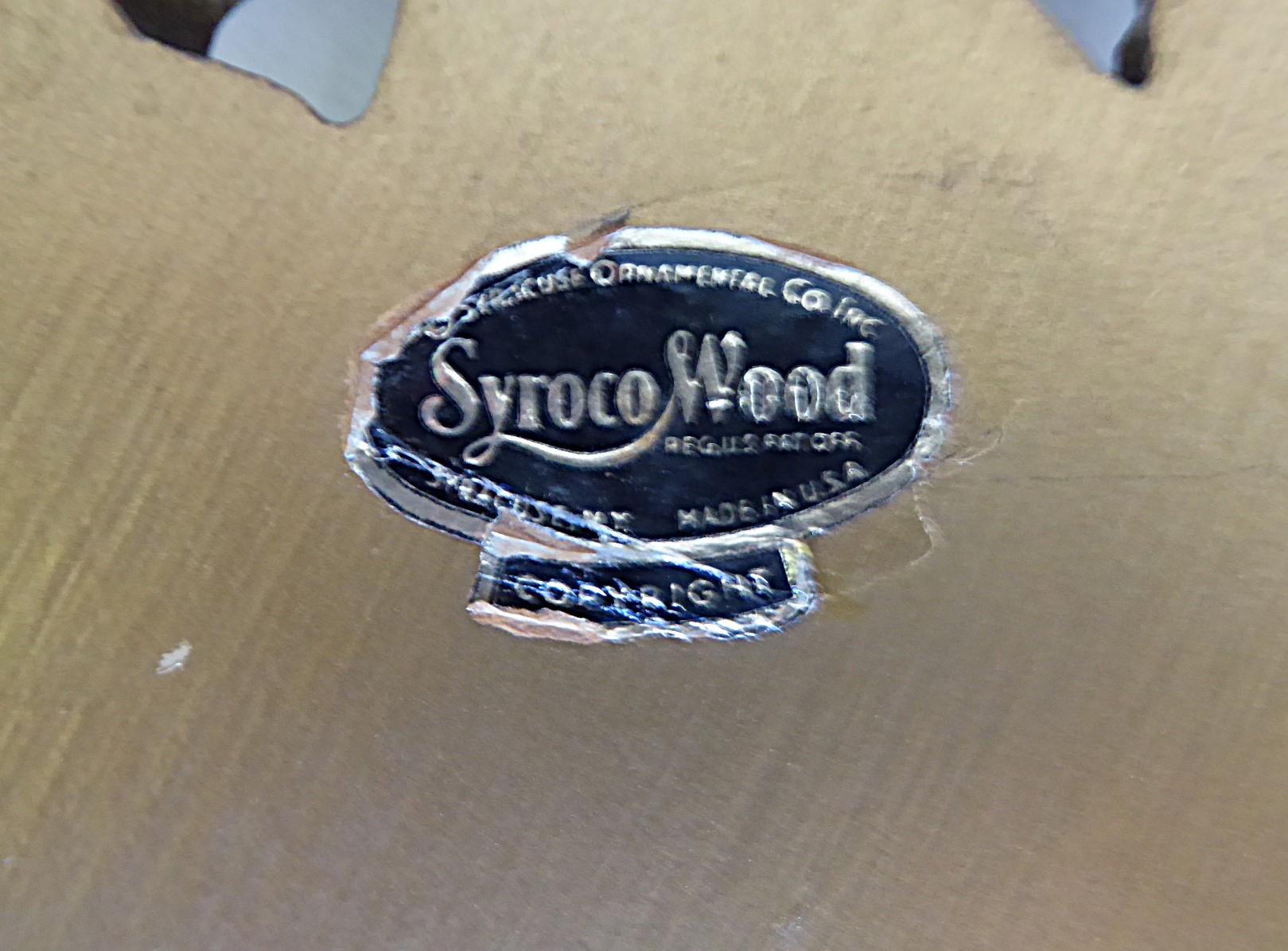 Paar Hollywood Regency Goldene Obstswag-Wandschmuck-Wandschmuck aus Syroco-Holz, 60er Jahre, Vintage im Angebot 2